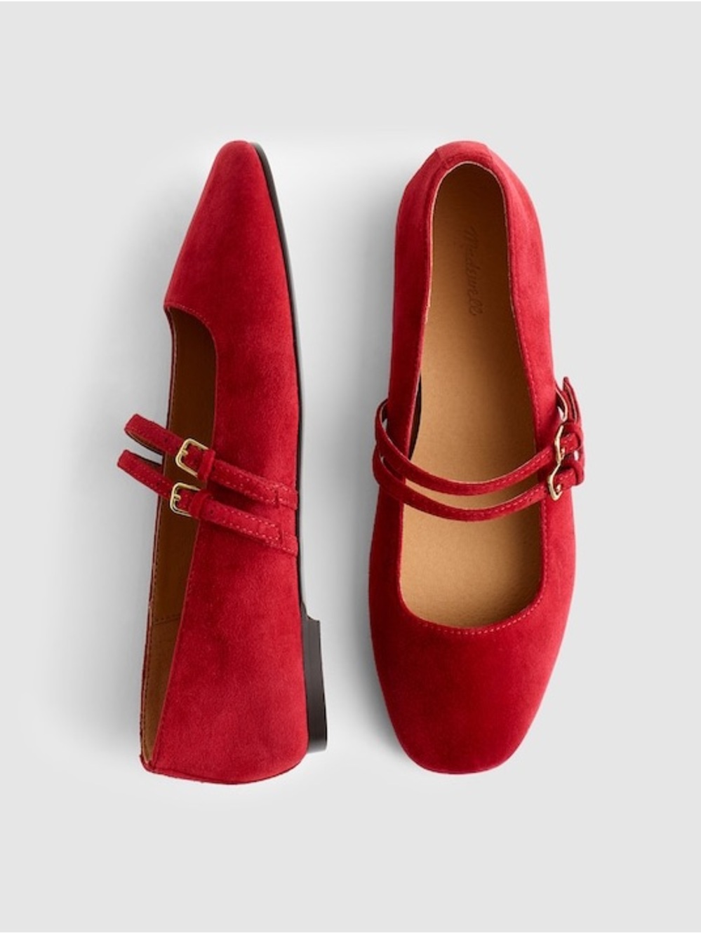 Madewell red ballet flats
